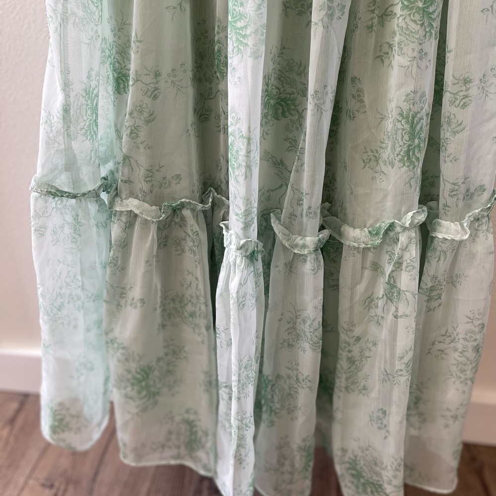 MABLE Light Green Floral Maxi Dress - Picture 6 of 11